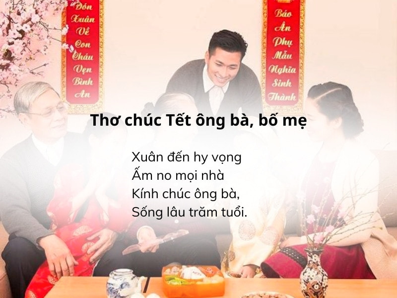 Bài thơ chúc Tết ông bà